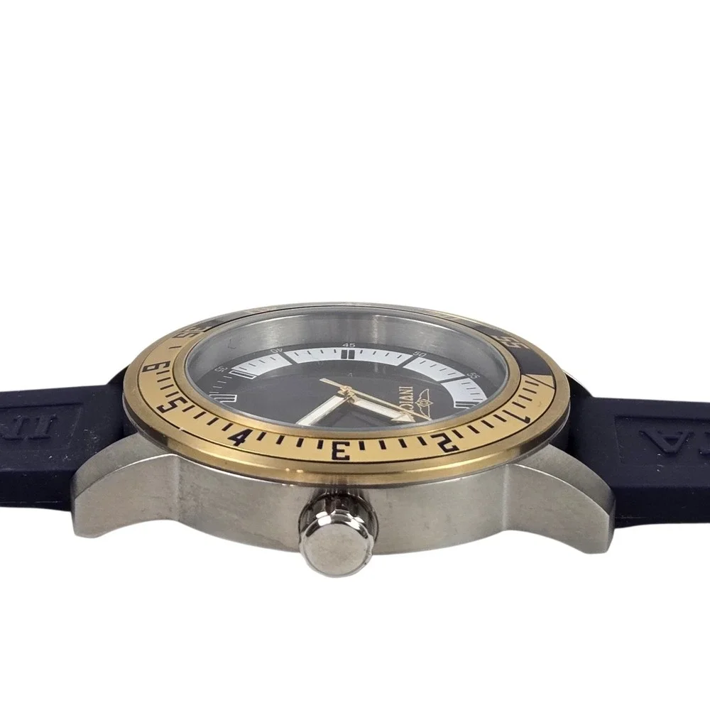 Invicta Specialty Men's Watch 12847 Blue Dial Stainless & Silicon SEE VIDEO